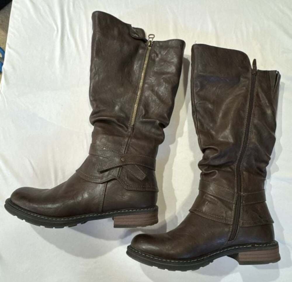 638 s2 Patrizia Musette Dark Brown Slouchy Riding Boots